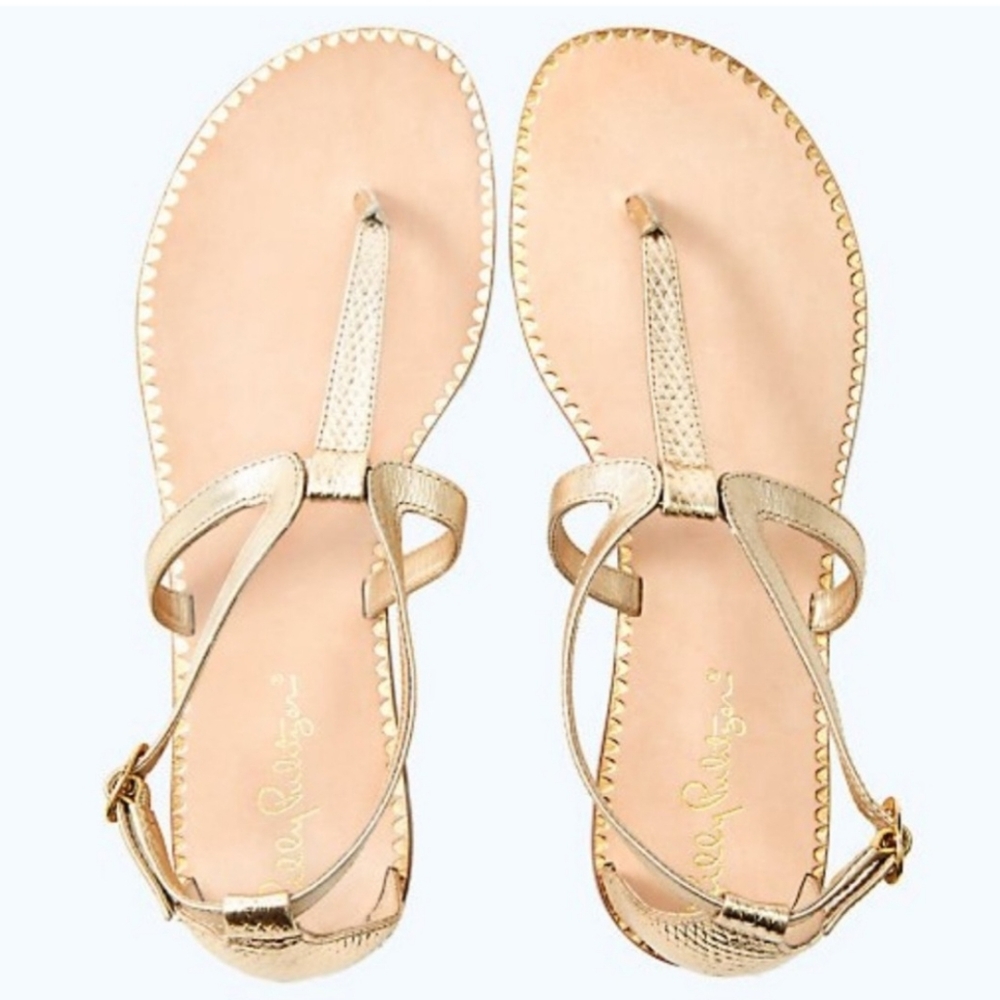 Lilly Pulitzer Heather Gold Sandals